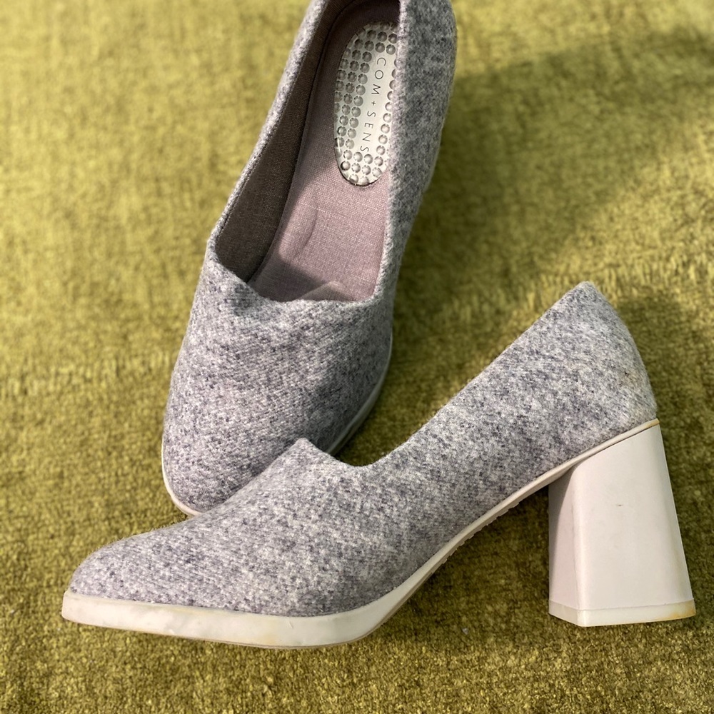 Com & Sens Vilisa Gray Pump, 3" Block Heel - image 4